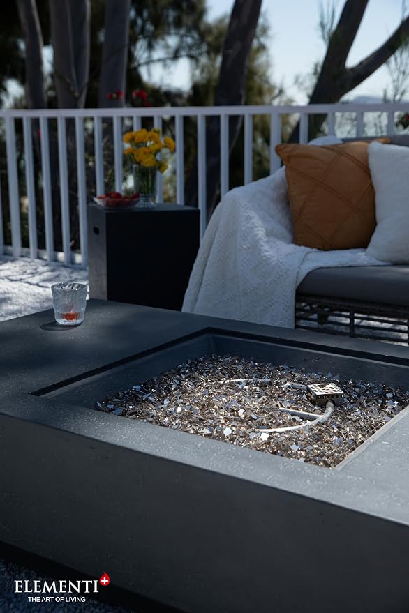 Elementi+ | Colorado Gas Fire Pit Cast Concrete 56" Rectangular Fire Table - Image 8