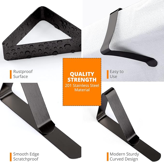 Tablecloth Clips Black - Image 4