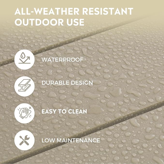 Costaelm Patio Bistro Table, Outdoor Bistro Dining Pub Table - Image 4