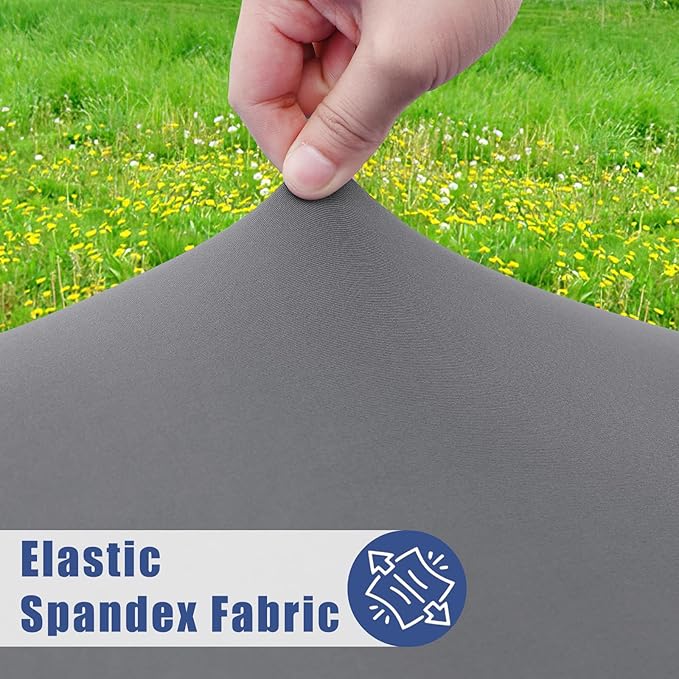 Spandex 6 Foot Rectangle Table Cloth 6 Pack, Elastic Fitted Tablecloths - Image 2
