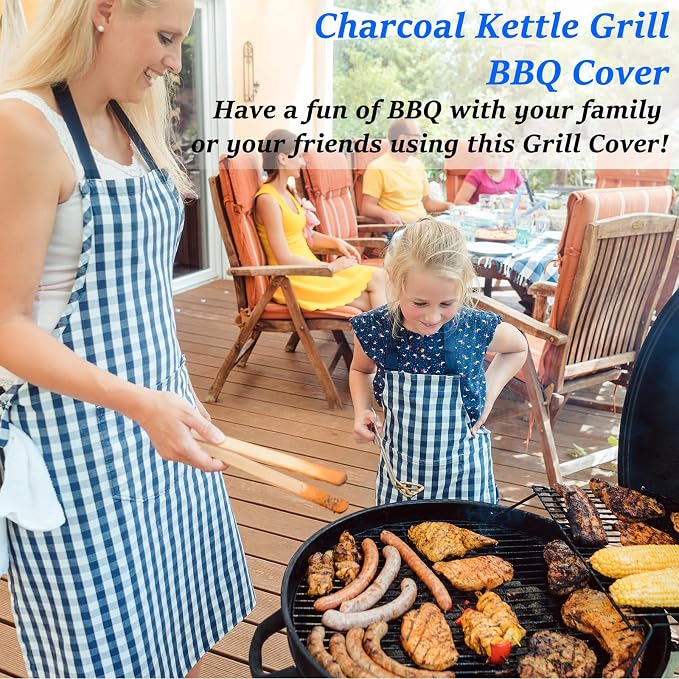 Round BBQ Grill Cover for 18 Inch Charcoal Grills Waterproof, Fade Resistant - Image 7