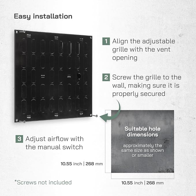 Vent Systems 12" x 12" Inch Metal Air Vent Grille - Image 4