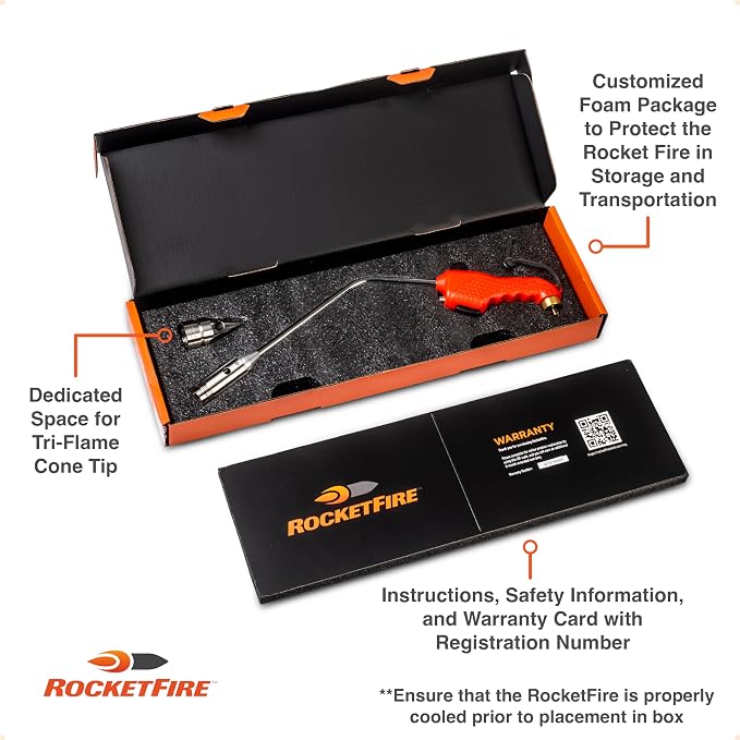 ROCKETFIRE Fire Starter Torch | Perfect Propane Torch Head, Grill Gun, Charcoal - Image 3