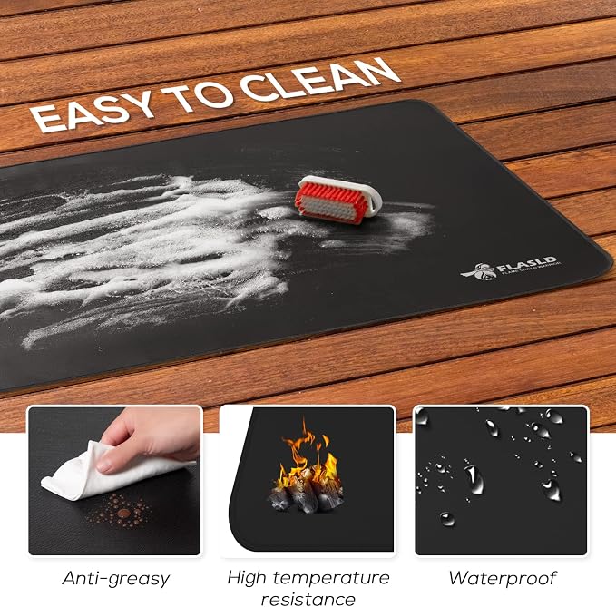 FLASLD Outdoor Under Grill BBQ Floor Mat 32 x 60 inches - Image 4