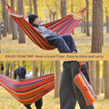 Hammock in Red, 106 x 59 Inch, with Tree Straps and Wooden Rods