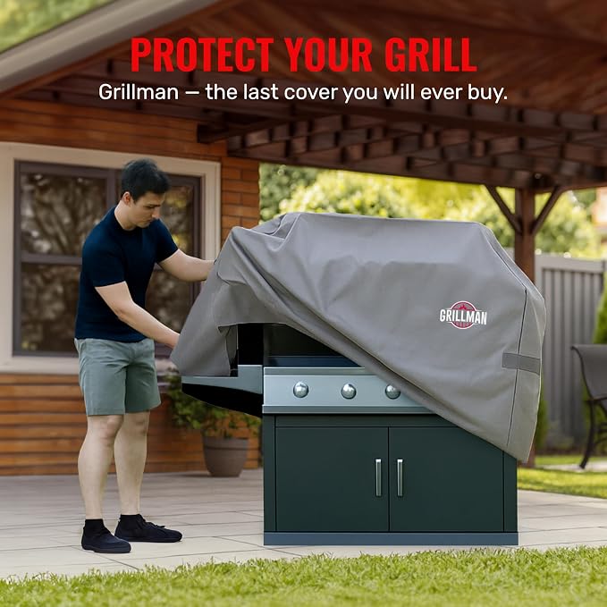 Grillman Grill Cover, BBQ Outdoor Grill Covers, Gas Grills, Waterproof - Image 2