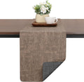 Table Runners 94 Inches Long, Dual-Sided Faux Leather Farmhouse Table Runner by Chitomars