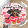 Valentines Day Round Fitted Tablecloth by Unknown