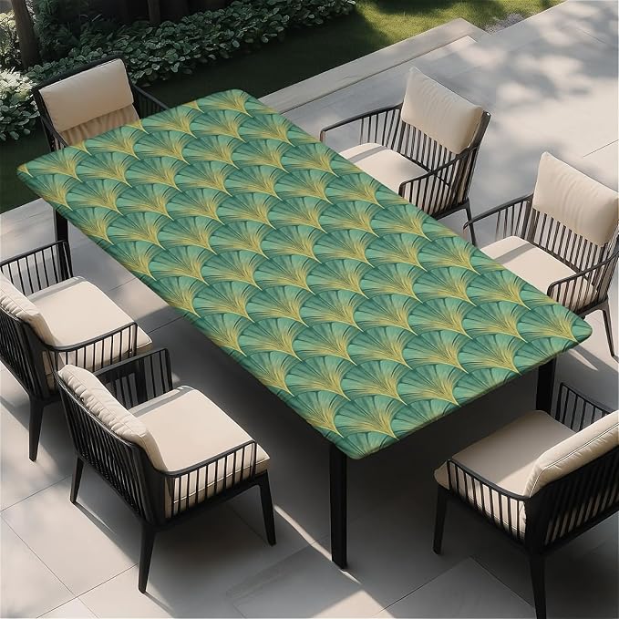 Rectangle Table Cloth Cover Waterproof Elastic Fitted Polyester Fitted by Unknown