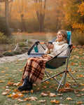 Hammock Chair Swing, Cyan Aluminum Frame, Quick-Open Folding