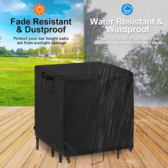 Waterproof Cover for Best Choice Products 5 Piece Outdoor Wicker Table Set - Image 5