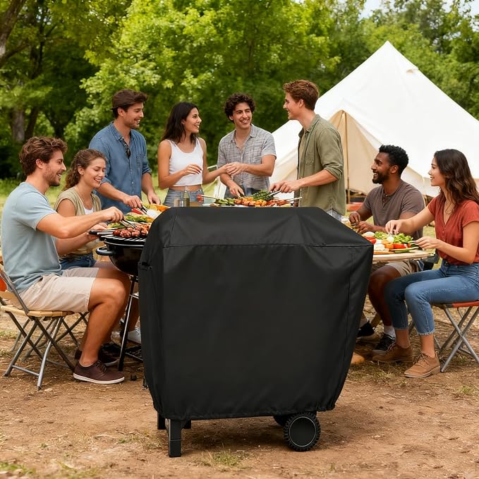 Grill Cover for Maison BACKYARDS Charcoal Smoker Grill Combo, Waterproof - Image 2