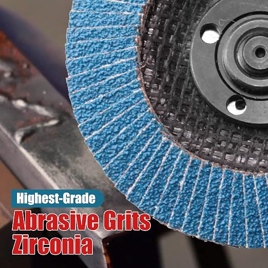 EZARC Flap Discs 60 Grit, 4 1/2 x 7/8-Inch Flap Sanding Disc, Type 29 Zirconia - Image 5