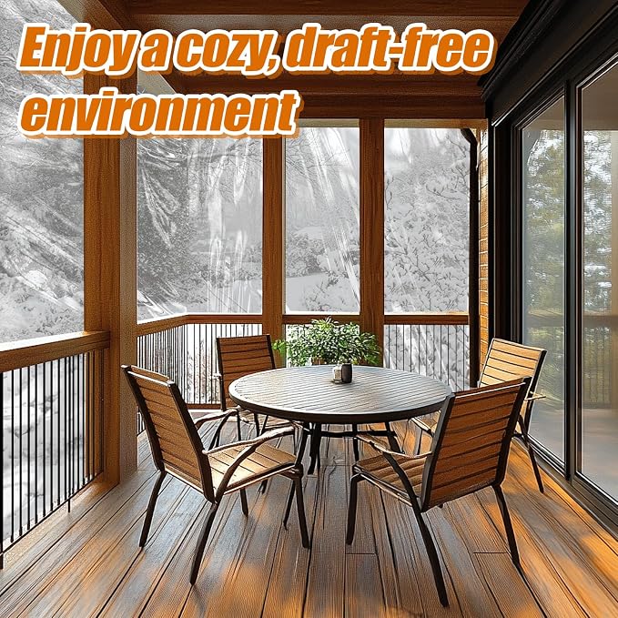10x13ft Anti-Tear Clear Tarp Waterproof - Image 4
