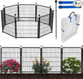 Doorless 54in Garden Fence Animal Barrier, 8 Panels Total 17.7 Ft Outdoor Dog by ADAVIN
