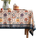 Vintage French Rectangular Tablecloth, Linen Extra Long Tablecloth by bilingaier