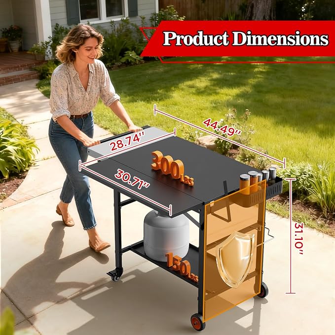 Grill Table for Oon Pizza Oven Accessories, Ninja Pizza Oven Table - Image 5
