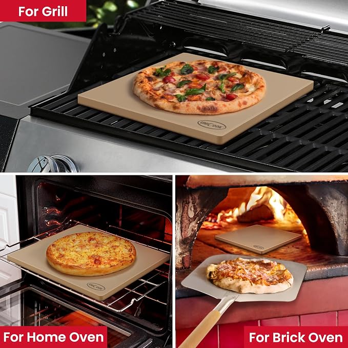 Unicook Extra Large Pizza Stone 18 Inch, Square Baking Stone - Image 5