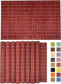 ANDSTAR Set of 8 Pcs Bamboo Placemats Natural Anti-Slip Bamboo Placemats by Andstar
