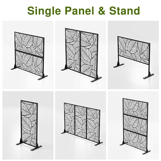 Casaphoria 72" H x 47" W Metal Outdoor Privacy Screen, Freestanding Decorative - Image 7