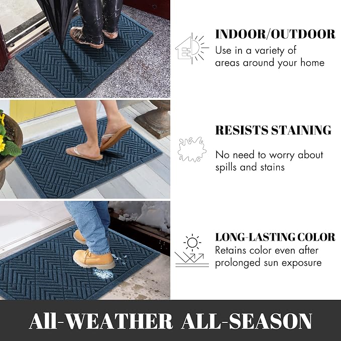 Yimobra Door Mats Outdoor 29.5x17, All-Season Waterproof Outdoor Mats - Image 4