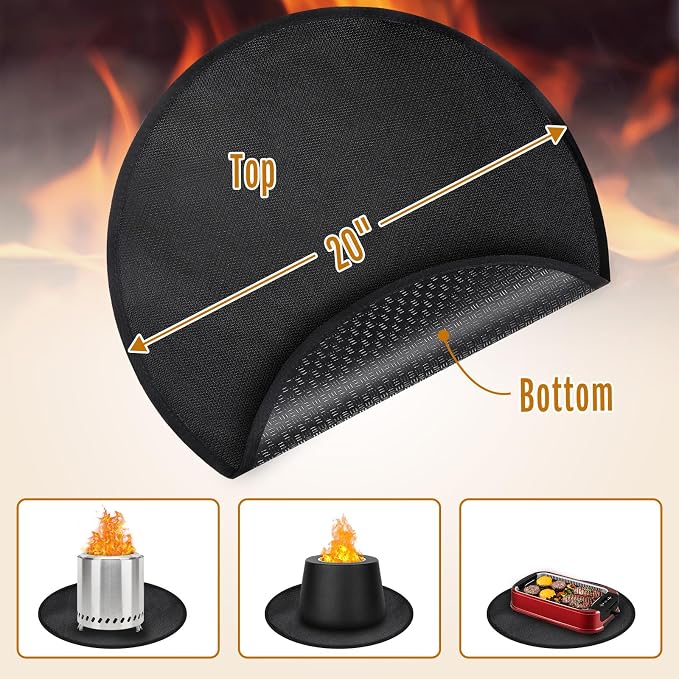 Solo Stove Tabletop Fire Pit Mat, Small Under Grill Pad to Protect Your Table - Image 2