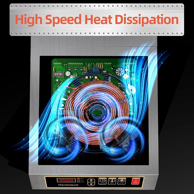Portable Induction Cooktop 208-240V 3500W Commercial Range Countertop Burner - Image 5