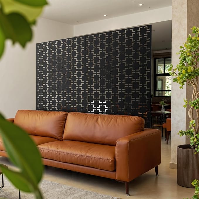 GarveeLife Metal Privacy Screen 72" h x 47" w, Outdoor Privacy Screens and - Image 6