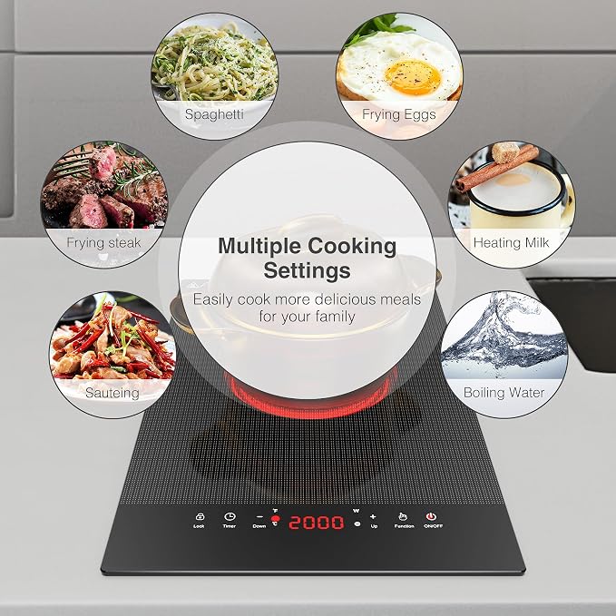 VBGK Electric Cooktop, 110V Electric Stove Top, Single Burner Electric Cooktop - Image 7