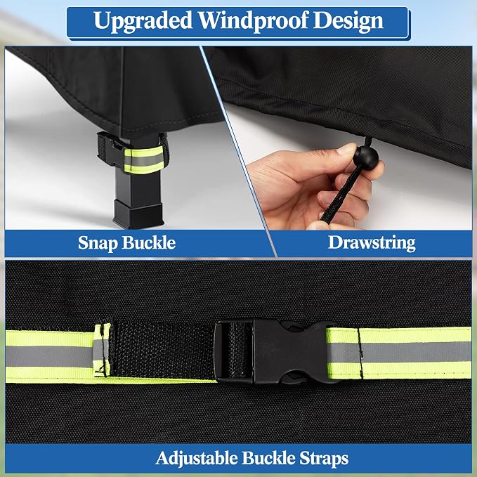 Grill Cover, 600D Heavy Duty Waterproof Small BBQ Grilling Cover - Image 3