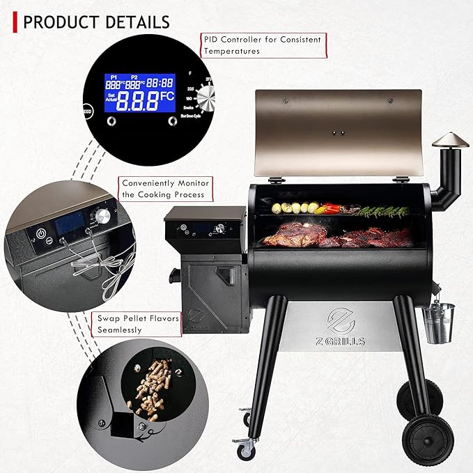 Z GRILLS Upgrade 8 in 1 Wood Pellet Grill & Smoker - Image 3