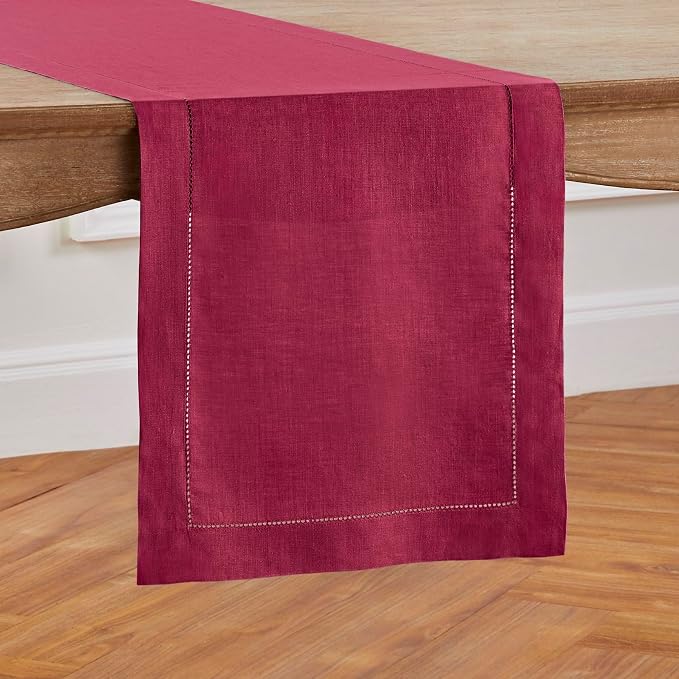 Solino Home Linen Beet Table Runner 144 Inches Long - Image 2