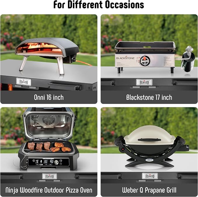 Grill Table, Outdoor Bar Cart Grill Cart - Image 7