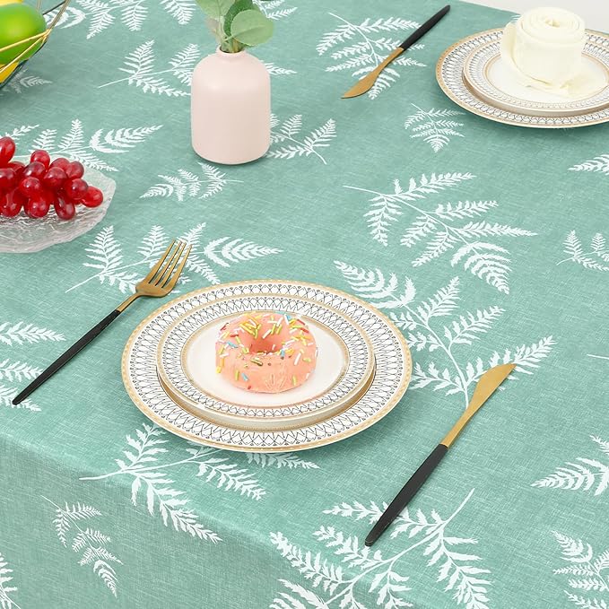 misaya Rectangle Waterproof Vinyl Table Cloth, Wipeable Tablecloth - Image 6