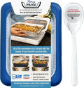 Fancy Panz - Denim Blue 9x13x2" Aluminum Foil Pan Carrier - Elevated Food by FancyPanz