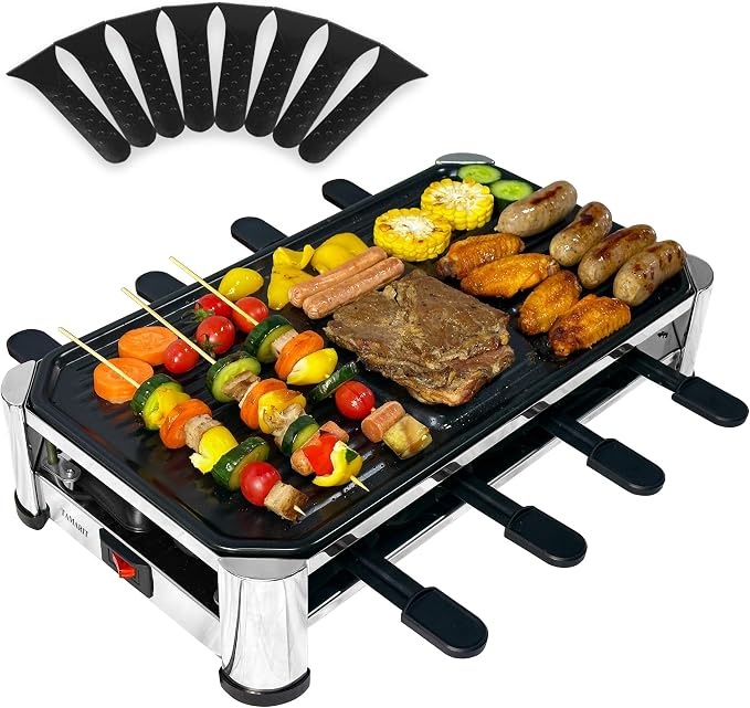 TAMARIT 8-Person Raclette Grill, Electric Party Grill by TAMARIT
