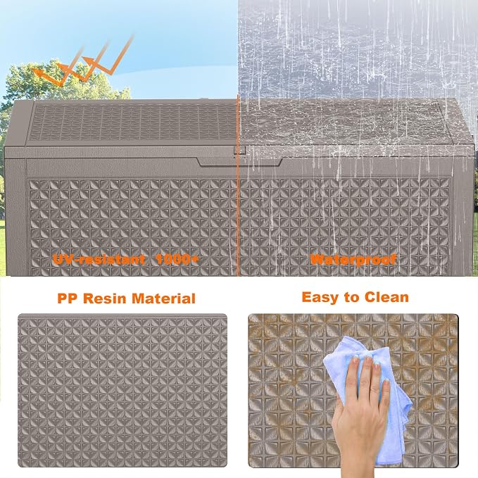 New 100 Gallon Outdoor Storage Box – Resin Deck Box - Image 4