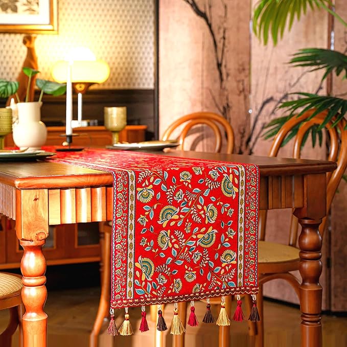 13×72 Inch Table Runner, Retro-Luxury Tassels Series - Image 6