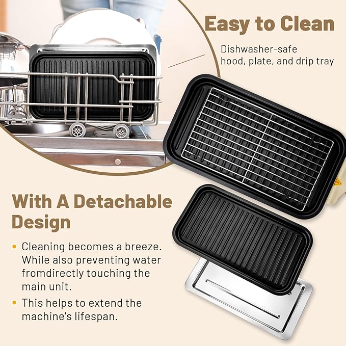 Pukomc Electric Indoor Grill, 2 in 1 Indoor Grills - Image 6