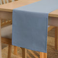 Encasa XO Table Runner 13"x59" Long | Cotton Canvas Fabric | B Grey Solid Color by EncasaXO