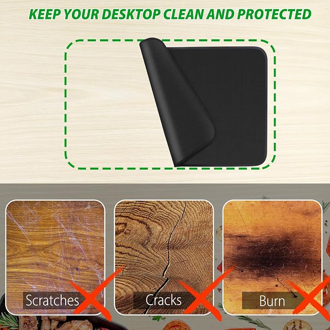 Under Grill Mat for Outdoor Grill, 15 x 18 Inchs Heat Resistant Grill Mat for - Image 3
