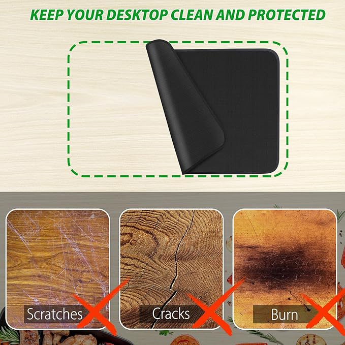 Under Grill Mat for Outdoor Grill, 24 x 31 Inchs Heat Resistant Grill Mat for - Image 3