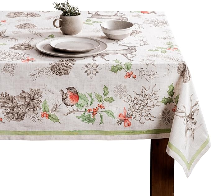 Maison d' Hermine Table Cloth Square Table 100% Cotton 60 x 60 Inches Fall by MaisondHermine