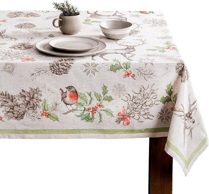 Maison d' Hermine Table Cloth Rectangle Table 100% Cotton 70 x 108 Inches Fall by MaisondHermine