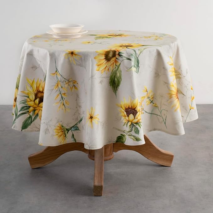 Maison d' Hermine Table Cloth Round Table 100% Cotton 63 Inches Tablecloth - Image 9