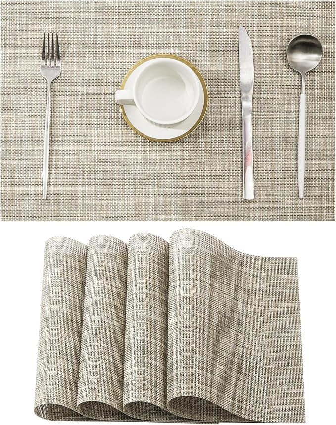 Leetaltree Linen Yellow Placemats Set of 4 by Leetaltree-ArtatEveryTable