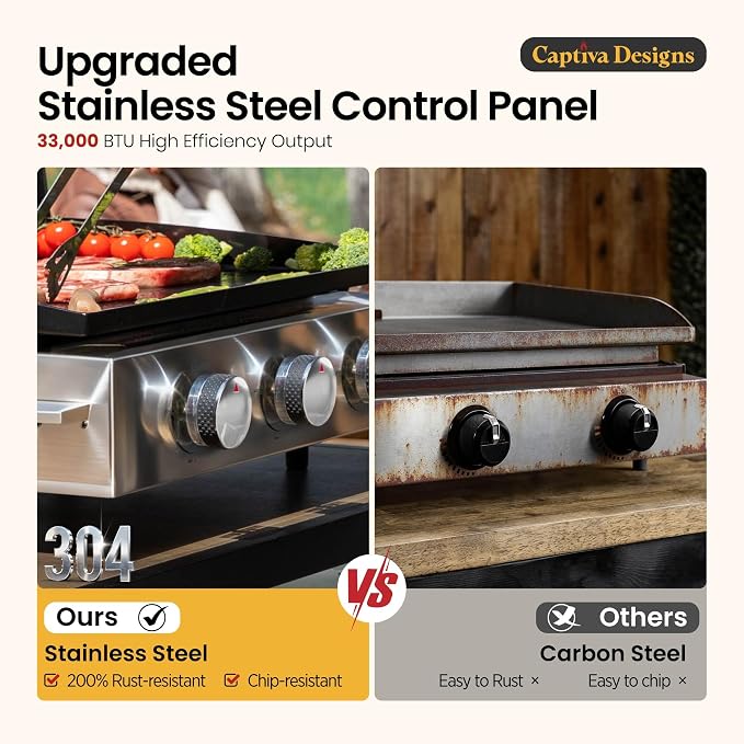 Sophia & William 22" Flat Top Grill - Image 6