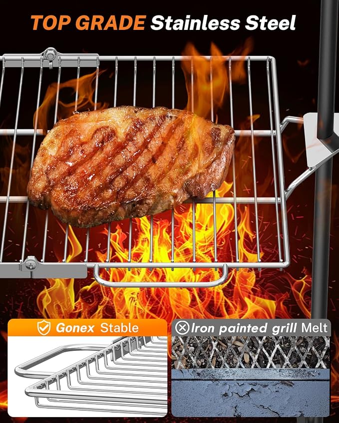 Gonex Portable Campfire Grill Grate - Image 2