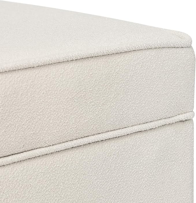 Adeco 17.5" Square Fabric Ottoman - Image 7