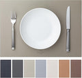 Faux Leather Placemats Set of 4 Vinyl Washable Wipeable Table Mats by BAROYAL